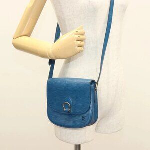 LOUIS VUITTON Epi Saint Cloud PM Shoulder Bag Blue